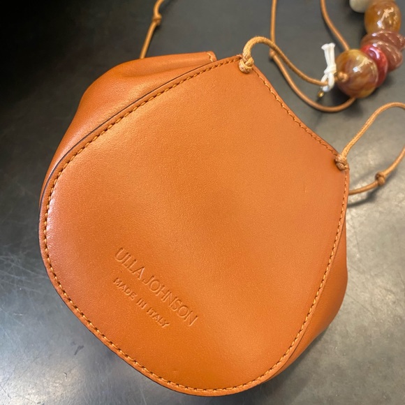 Ulla Johnson Paloma Ruched Pouchette Beaded Bucket Bag - Picture 2 of 4